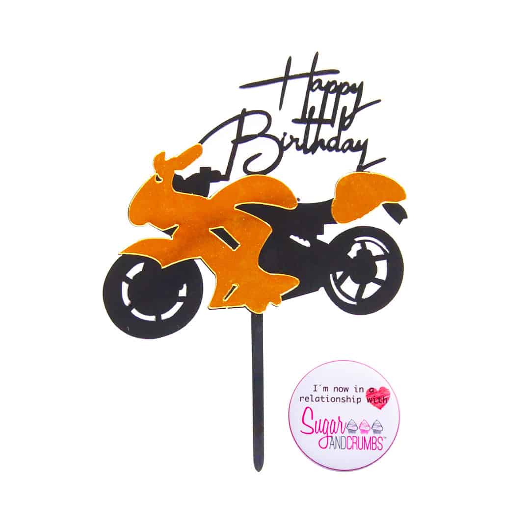 Dirt Bike, Motor Cycle Theme Personalised Cake Topper | Cake Topper | Cake  Art Creations