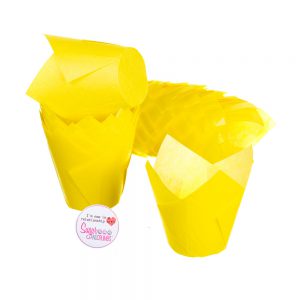 Tulip Muffin Wraps YELLOW Pack of 50