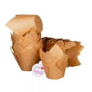 Tulip Muffin Wraps CARAMEL Pack of 50