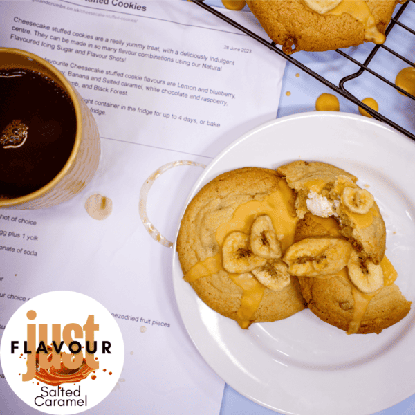 just flavour salted caramel cookies