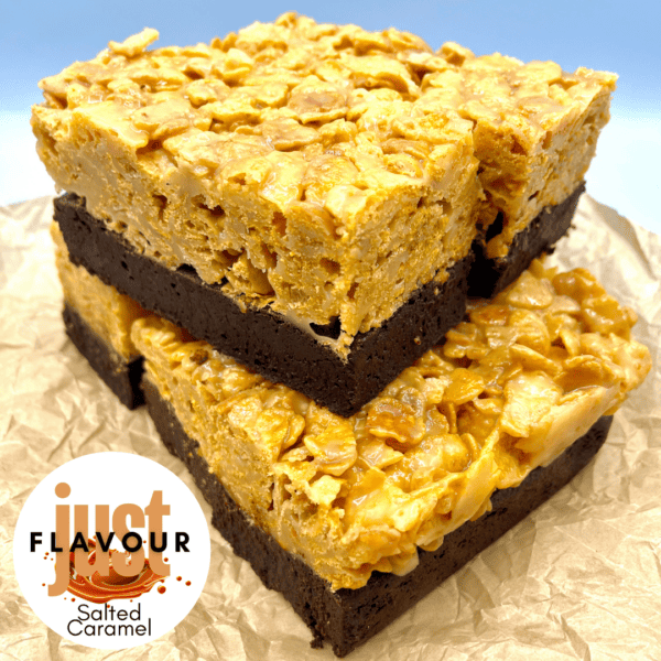 Just flavour salted caramel cornflake brownies