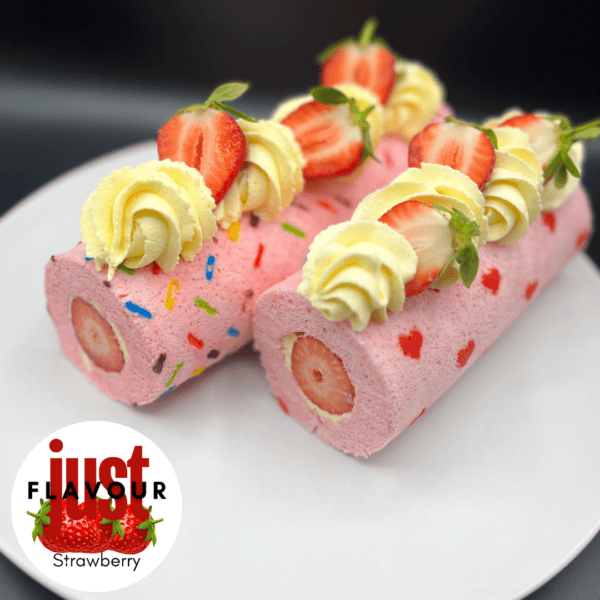 just flavour strawberry chiffon roll cake