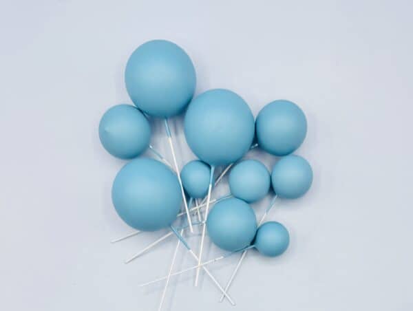 Foam Cake Balls - Pack of 10 - Assorted Sizes - Turquoise