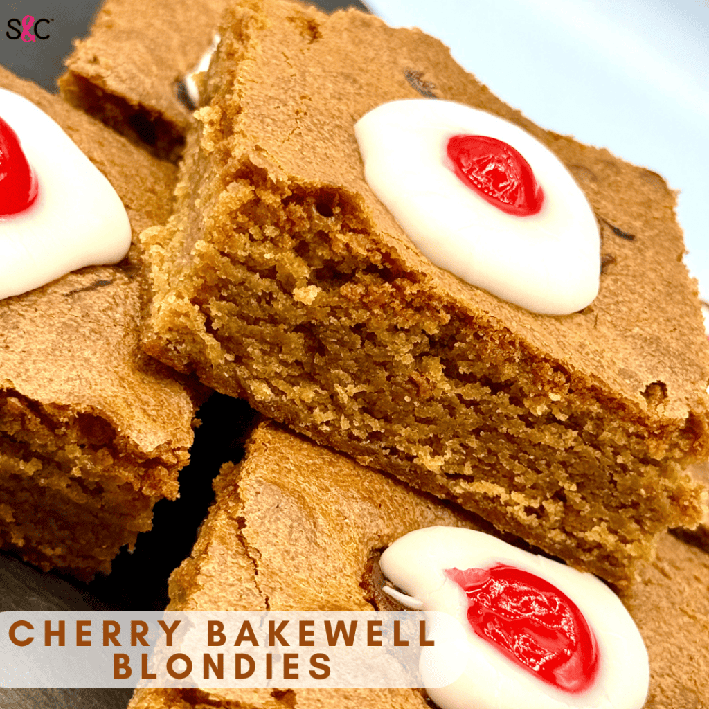 Cherry Bakewell Blondies